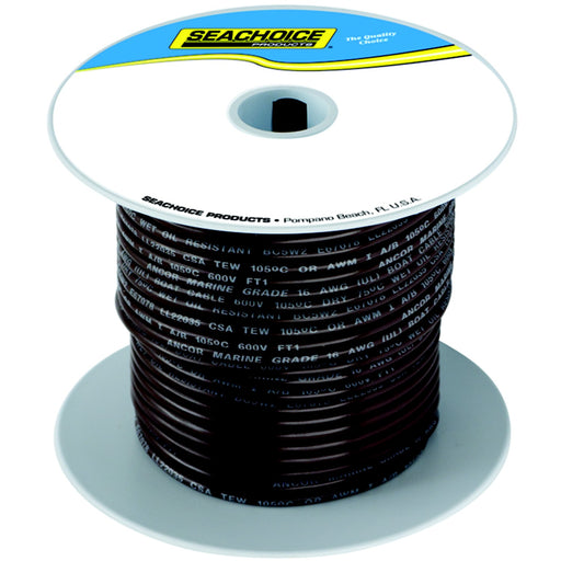 Seachoice 63073 Tinned Copper Marine Wire, 10 AWG, Brown, 100'