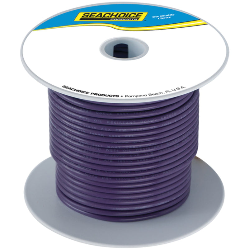 Seachoice 63117 Tinned Copper Marine Wire, 14 AWG, Purple, 100'