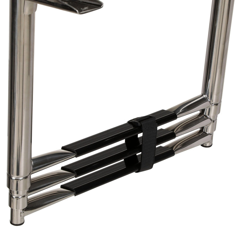 Seachoice 71301 Top Mount Telescoping Ladder for Universal Swim Platform, Stainless Steel Tubing, 3 Step, Ladder Only