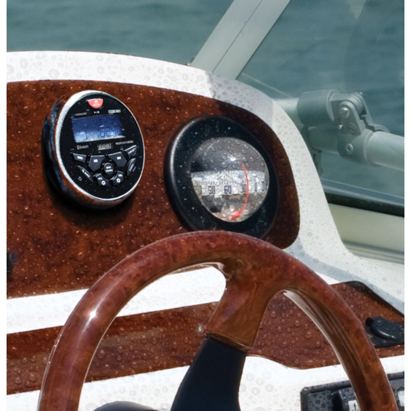 Seachoice Bluetooth in-Dash Marine Stereo, Round Gauge, Receiver