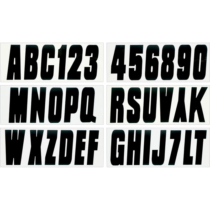 Seachoice 74129 3" Premium Letter & Number Kit, Black, Self-Adhesive Vinyl