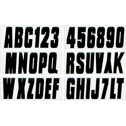 Seachoice 74129 3" Premium Letter & Number Kit, Black, Self-Adhesive Vinyl