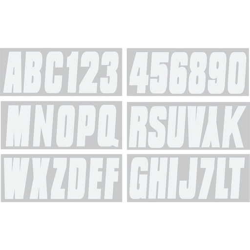 Seachoice 74130 3" Premium Letter & Number Kit, White, Self-Adhesive Vinyl