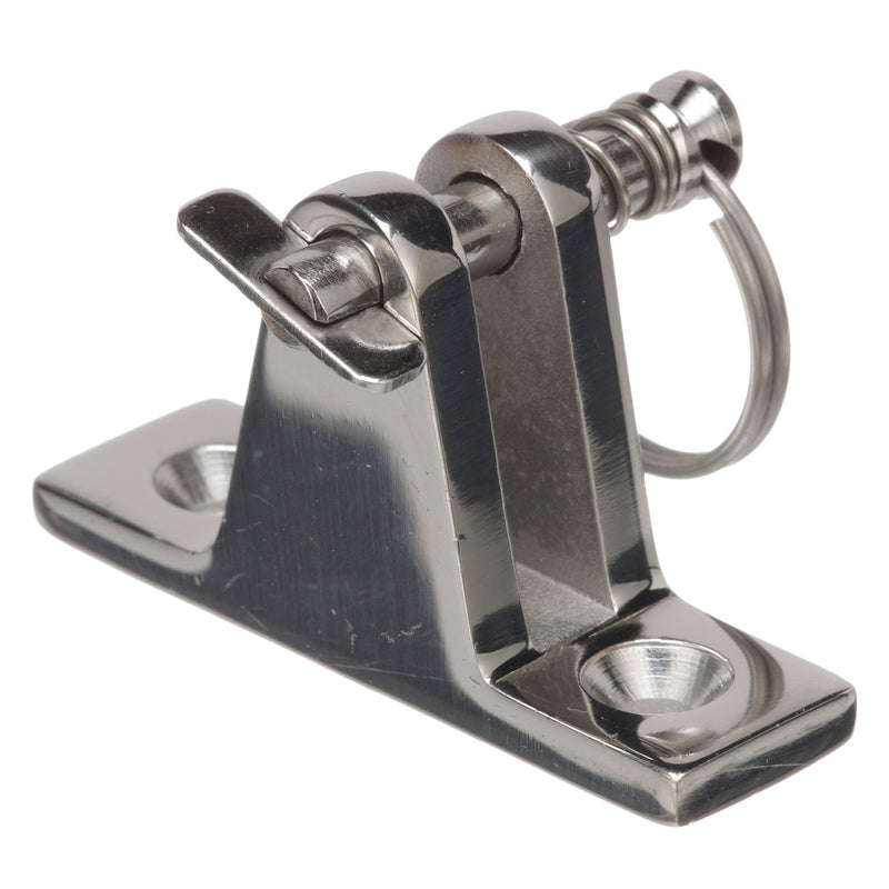 Seachoice 75941 Deck Hinge for Bimini Top, Removable Spring Loaded Pin, Stainless Steel