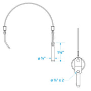 Seachoice Tethered Stainless Steel Quick Disconnect Release Pins, 1/4 In.
