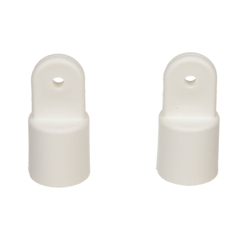 Seachoice Plastic External Eye Ends for Canopy Top, White, 7/8 in. OD, Pack of 2
