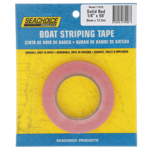 Seachoice Self-Adhesive Boat Striping Tape, 3 Mil Vinyl, 1/4 in. X 50 Ft., Red
