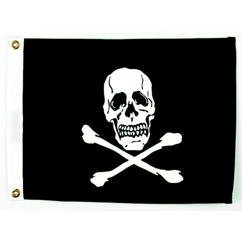 Seachoice 78251 12" x 18" Nylon Print Dyed Jolly Roger Flag