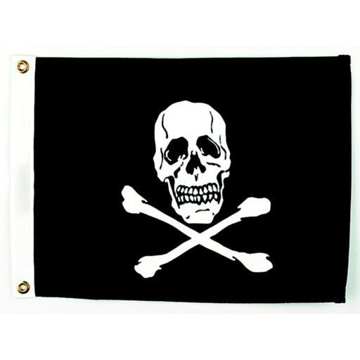 Seachoice 78251 12" x 18" Nylon Print Dyed Jolly Roger Flag