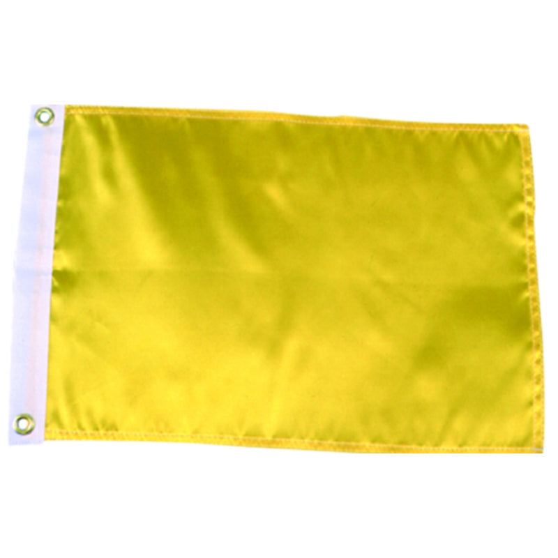 Seachoice 78261 12" x 18" Nylon Print Dyed Solid Yellow Flag