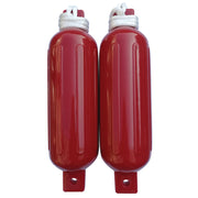 Seachoice 79276 Twin Eye Ribbed Fender Kit (Includes 2 6.5" x 23" Red Fenders and 2 Matching 3/8 x 5' Fender Lines)