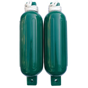 Seachoice 79257 Twin Eye Ribbed Fender Kit (Includes 2 5.5" x 20" Green Fenders and 2 Matching 3/8 x 5' Fender Lines)