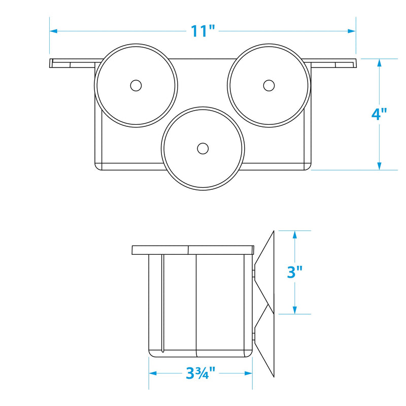 Seachoice Cockpit Organizer w/ 3 Suction Cups to Mount on Any Flat Service on Boat