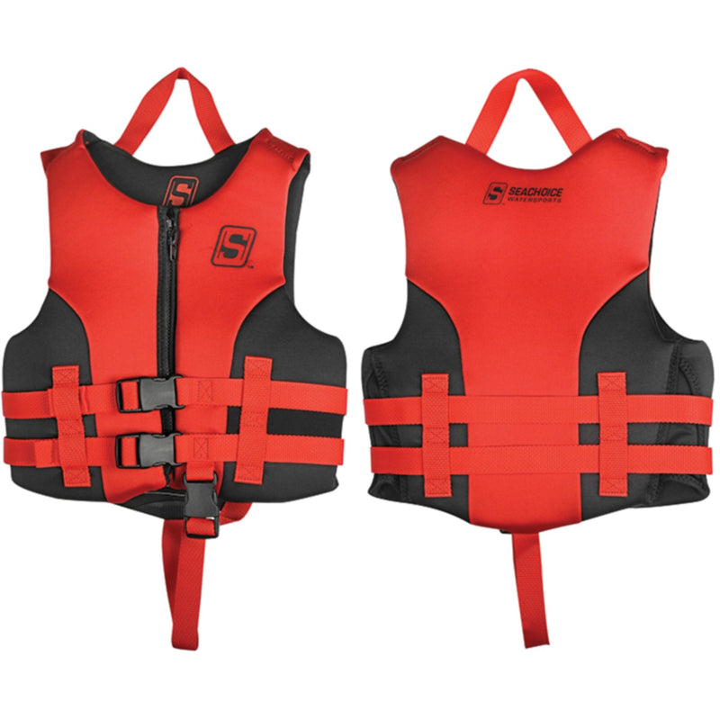 Seachoice 85101 Evoprene Multi-Sport Life Jacket - Child - Red/Black, USCG Level 70