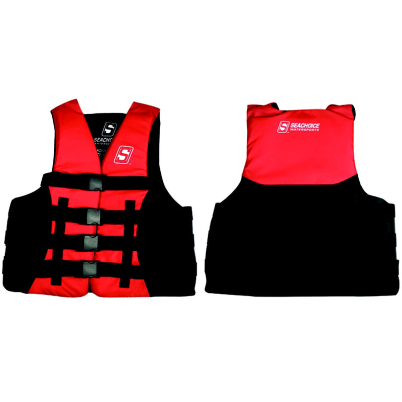 Seachoice 85107 Evoprene Multi-Sport Life Jacket - XL - Red/Black, Fits Chest 40-44 in, USCG Level 70