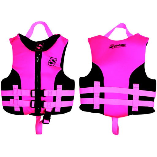 Seachoice 85111 Evoprene Multi-Sport Life Jacket - Child - Pink/Black, USCG Level 70
