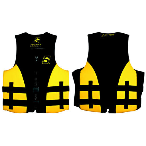 Seachoice 85123 Evoprene Multi-Sport Life Jacket - Youth- Yellow/Black, USCG Level 70