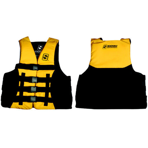 Seachoice 85127 Evoprene Multi-Sport Life Jacket - XL - Yellow/Black, Fits Chest 40-44 in, USCG Level 70