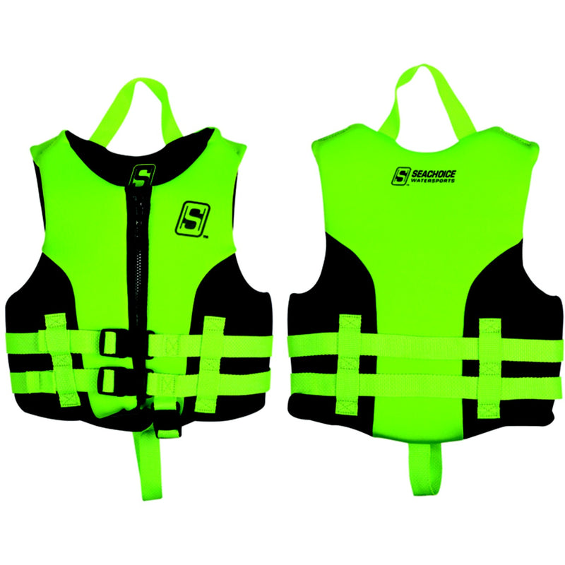 Seachoice 85141 Evoprene Multi-Sport Life Jacket - Child - Green/Black, USCG Level 70