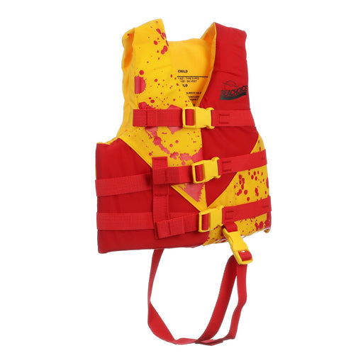 Seachoice Level 70 Life Jacket, Deluxe Adjustable Boat Vest, Bright Yellow and Red, Child, 33-55 Lbs.