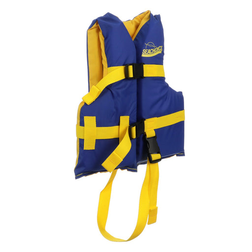 Seachoice Level 70 Life Jacket, Adjustable Boat Vest, Blue/Yellow, Child, 30-50 Lbs.