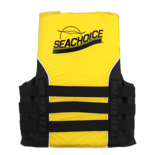 Seachoice 86410 Level 70 Life Jacket, Deluxe Adjustable 4-Belt Ski Vest, Yellow and Black, Size S/M: 32-40 in. Chest