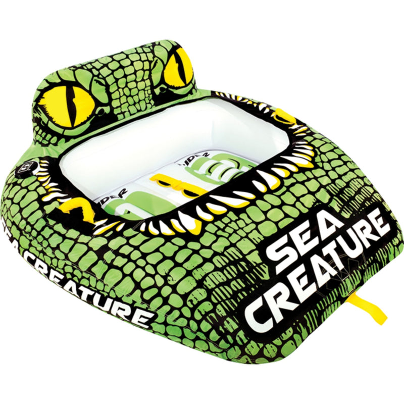Seachoice 86903 Sea-Creature Towable Tube, Open Top Boat Tube w/ Backrests, 2 Person, 60 In. X 58 In.