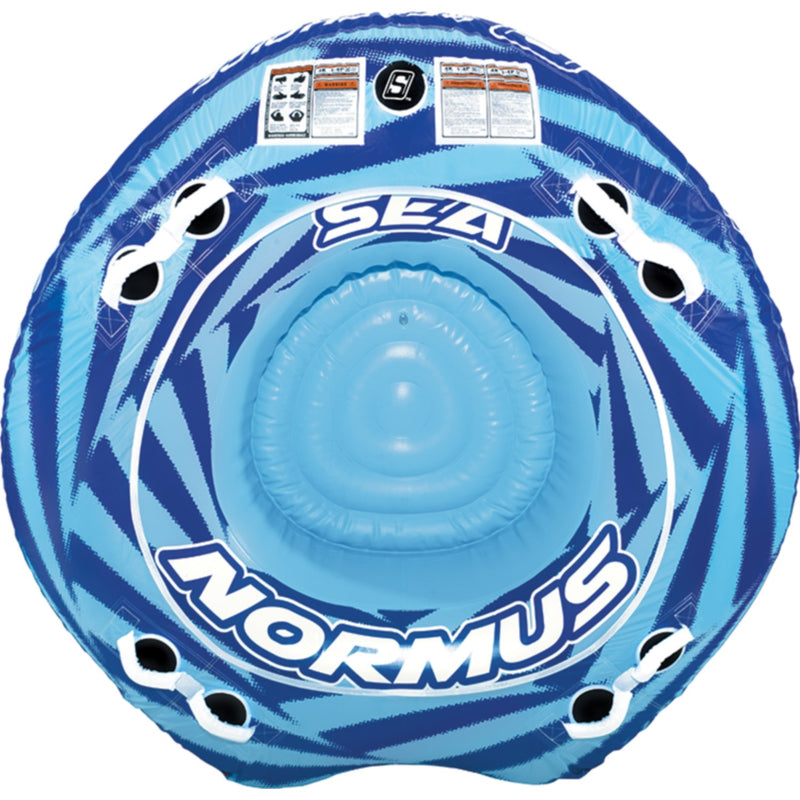Seachoice 86904 Sea-Normus Towable Tube, Open Top Boat Tube w/ Air-Cushioned Floor, 4 Person, 69 In. X 69 In.