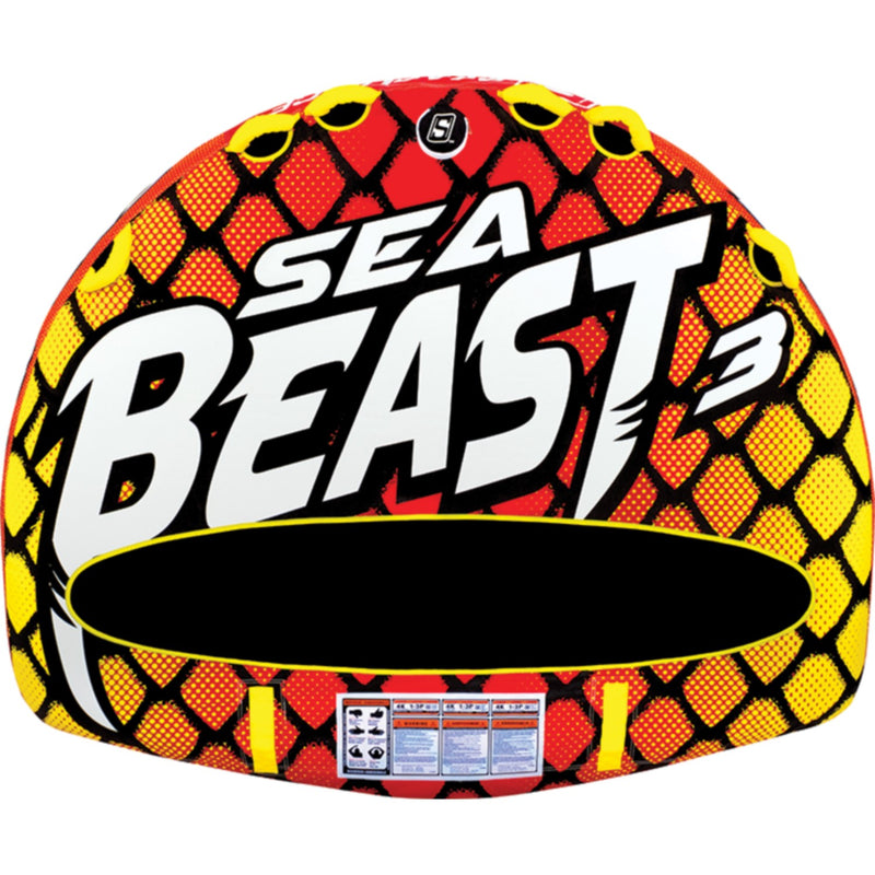 Seachoice 86931 Sea Beast Deck Tube, Reinforced Towing System, For 1 to 3 Riders Up to 510 Lbs., 75 In. X 62 In.