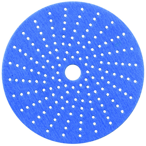 Seachoice 91842 Multi-Hole Blue Ceramic blend Hook-and -Loop Discs, Grade: 120, Size: 6"