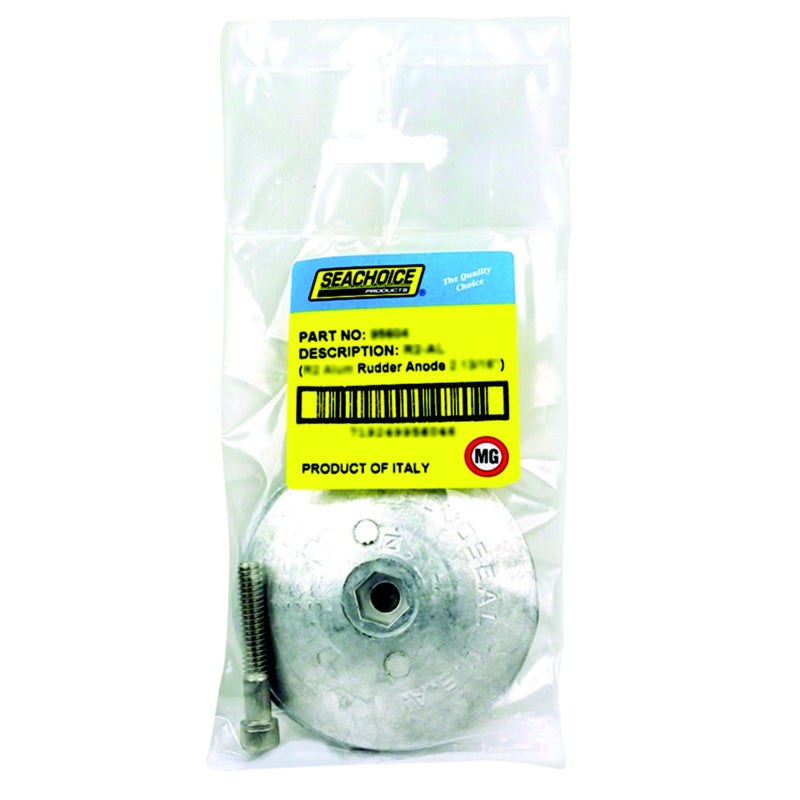 Seachoice 95608 Rudder & Trim Tab Anode w/Allen Screw, Magnesium, Model R4, Size 3-3/4" dia. x 1/2"