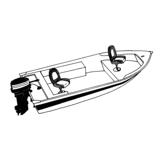 Carver 70124F10 V-Hull Fishing Narrow Series, 14'6, Poly-Flex II Slate Gray