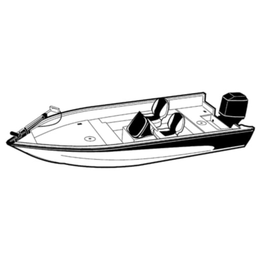 Carver 72216F10 V-Hull Fishing With Side Console, 16'6, Poly-Flex II Slate Gray