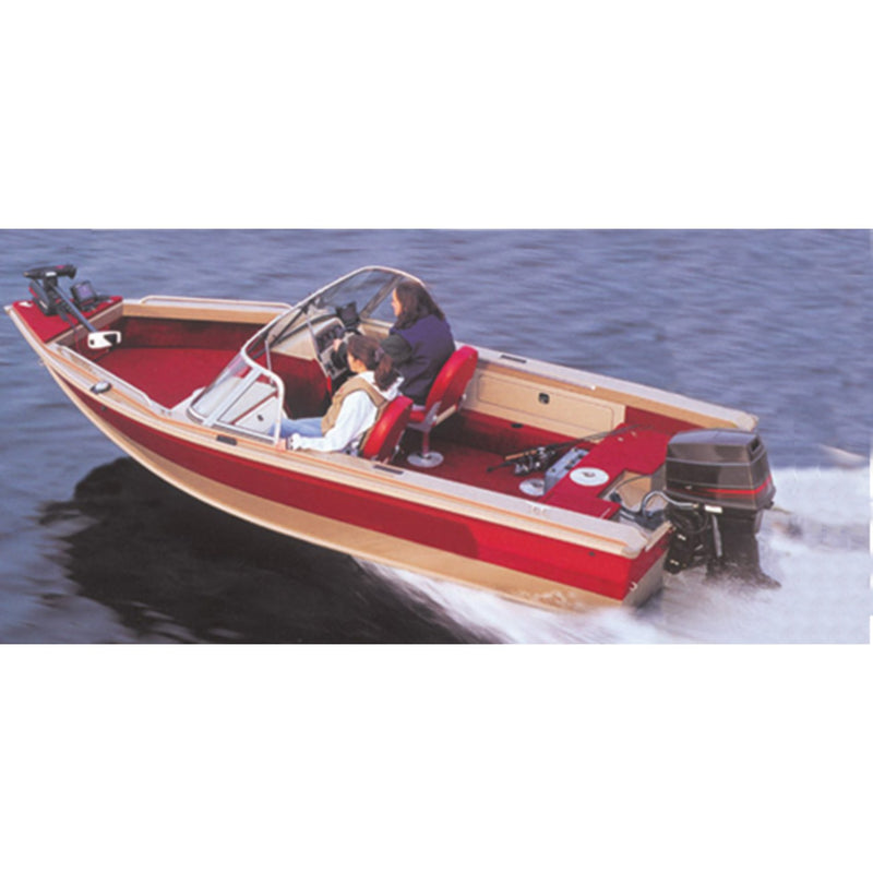 Carver 72316F10 Aluminum V-Hull Fishing With Walk-Thru Windshield - Wide Series, 16'6, Poly-Flex II Slate Gray