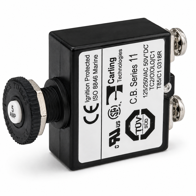 Blue Sea Systems Push-Button Circuit Breaker 5A – BSS-2130