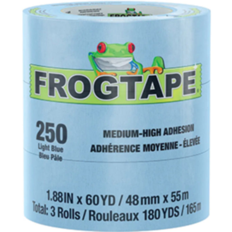Shurtape 105330 Frogtape® 250 Blue Performance Grade Masking Tape, 3" x 180', Blue