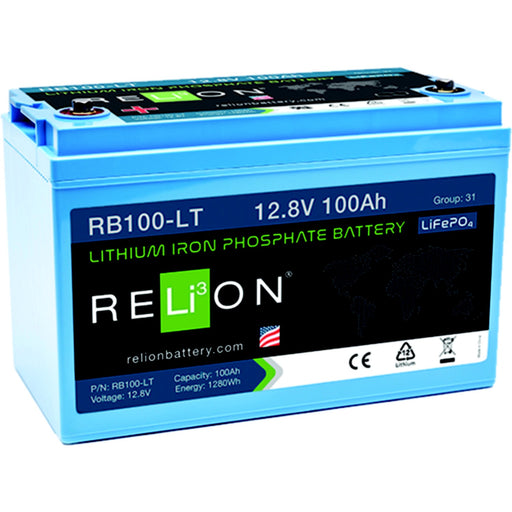 RELiON RB100LT LiFePO4 Lithium Iron Phosphate 12V Battery, Group 31