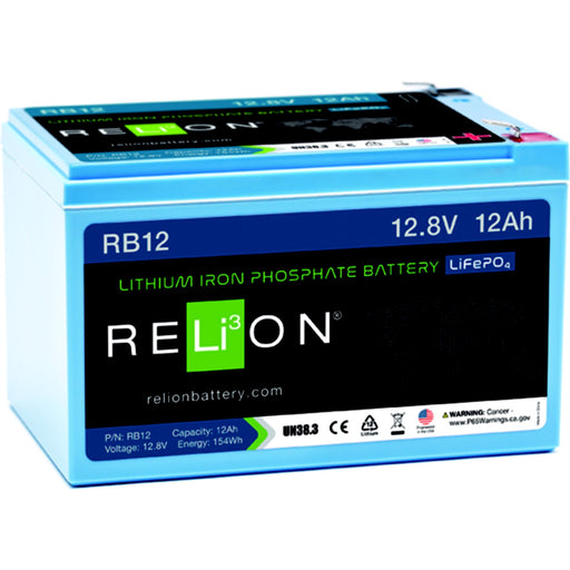 RELiON RB12 LiFePO4 Lithium Iron Phosphate 12V Battery