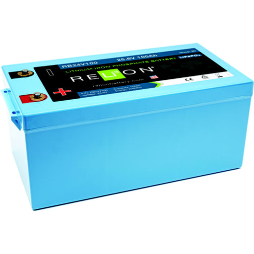 RELiON RB24V100 LiFePO4 Lithium Iron Phosphate 24V Battery, Group 24