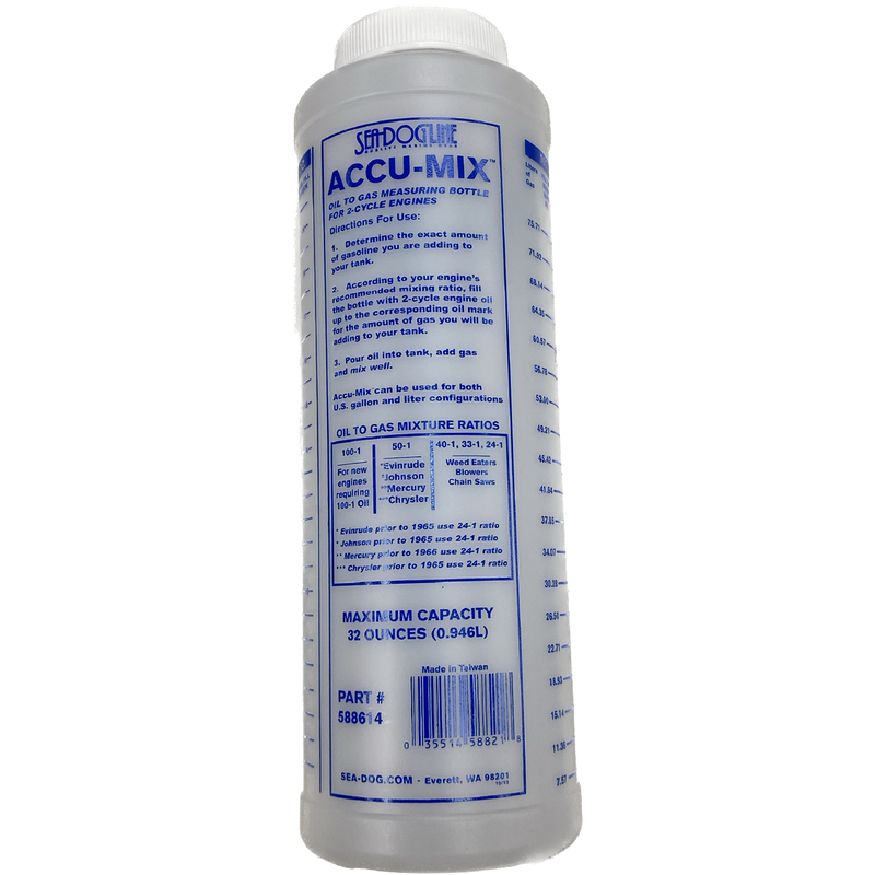 Sea-Dog Accu-Mix Oil to Gas Measuring Bottle 588614, 32 oz