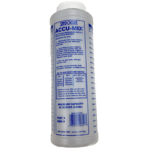Sea-Dog Accu-Mix Oil to Gas Measuring Bottle 588614, 32 oz