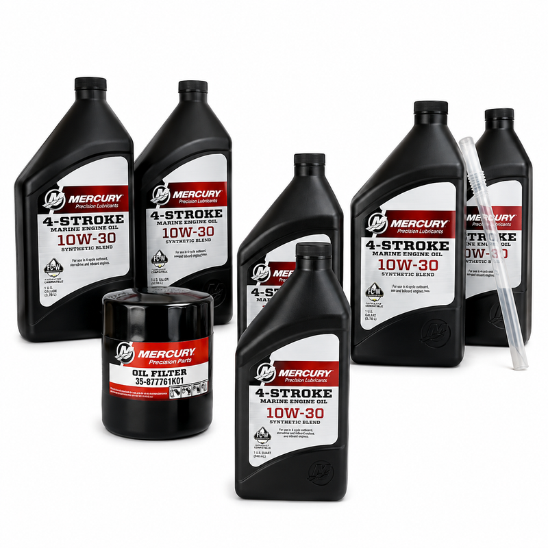 Mercury Quicksilver 10W-30 Oil Change Kit — 150 HP FourStroke | OEM 8M0188357
