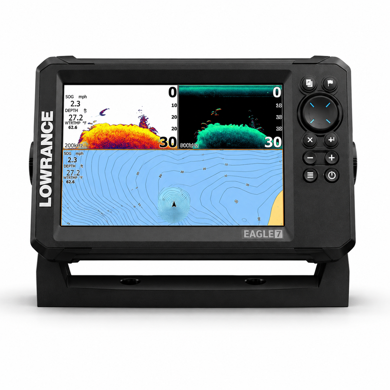Lowrance Eagle 7 Fish Finder with TripleShot HD Transducer & C-MAP DISCOVER Charts (00016228001)