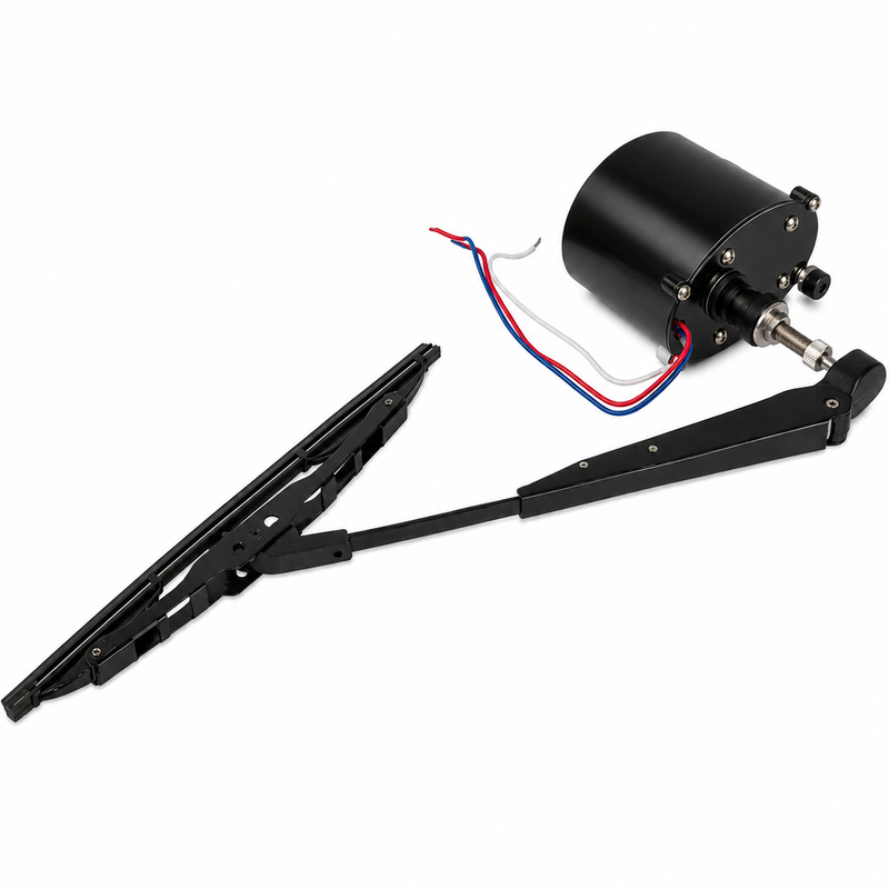 Sea-Dog Standard 12V Wiper Motor Kit – Black, with 11 in. Blade & Adjustable Arm