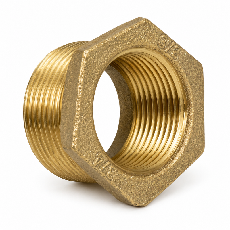 Brass Pipe Bushing 1" x 3/4" NPT | Marine Plumbing Reducer Fitting