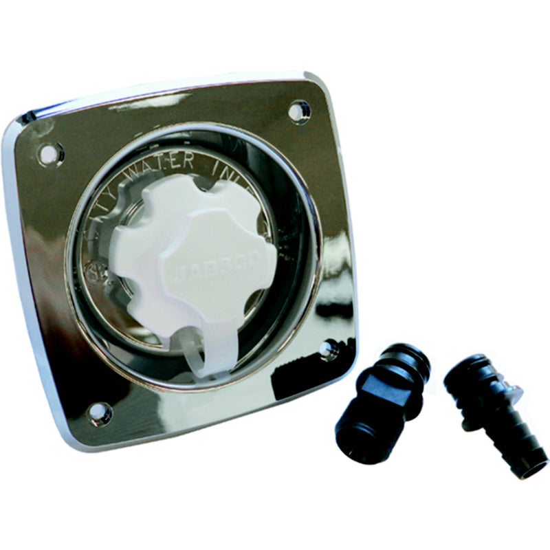Jabsco 44412-2045 Chrome 90° Port Flush 45 PSI Water Pressure Regulator