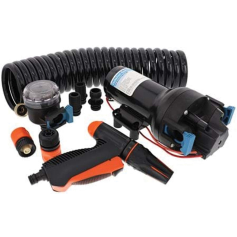 Jabsco P601J219N4A Hotshot™ Series Washdown Pump Kit w/Hose, 12V, 6GPM