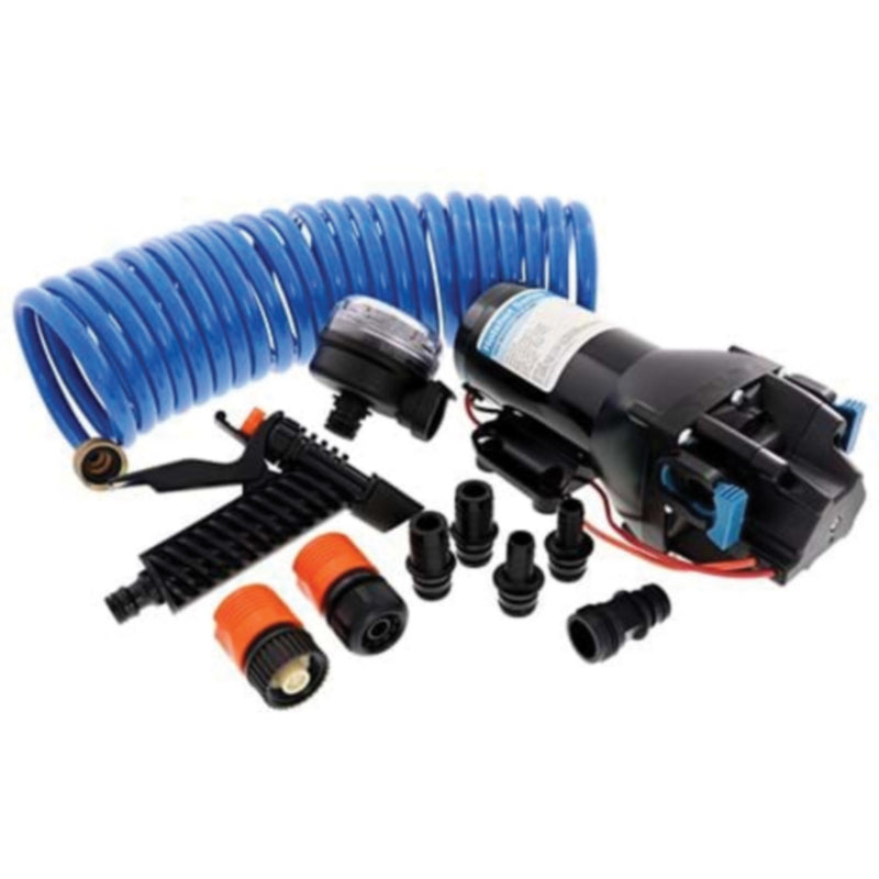 Jabsco Q401J118N4A Hotshot™ Series Washdown Pump Kit w/Hose, 12V, 4GPM