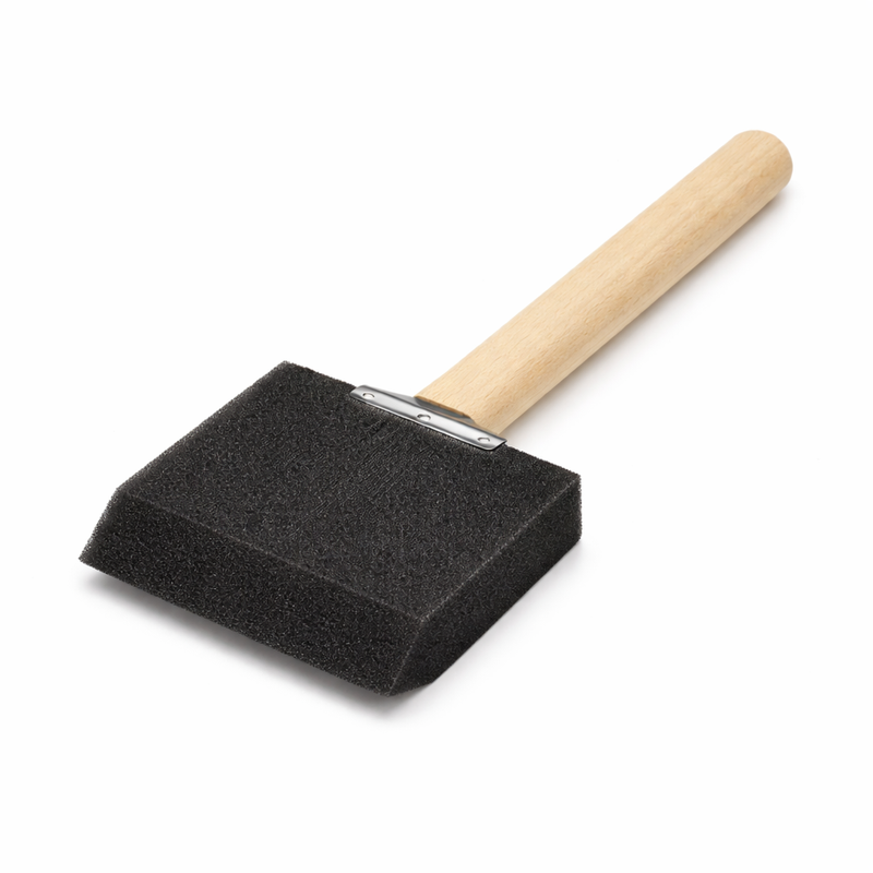 Foam Brush with Wood Handle - Marine Paint Brush - Disposable