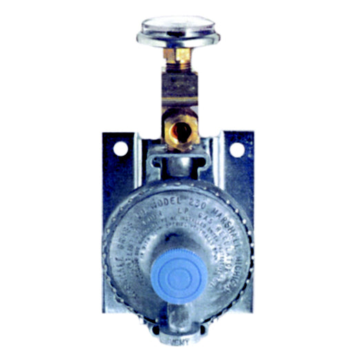 Trident 1211-1401 Marine LPG Wall Mount Single Stage Regulator with 20" Pigtail Hose
